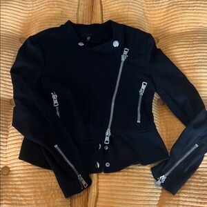 Joe's Jeans Black Asymmetrical Leather Jacket